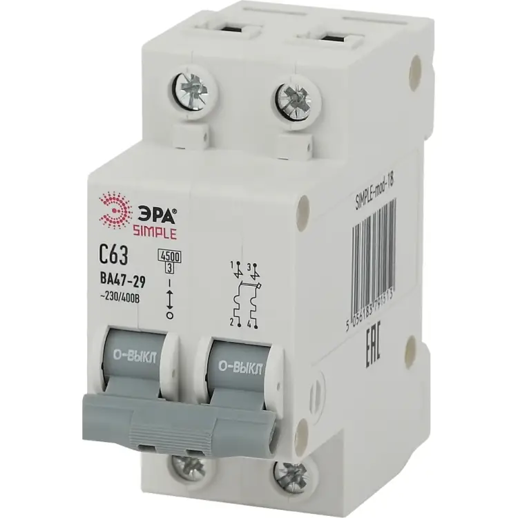 Автоматический выключатель ЭРА SIMPLE ВА 47-29 Б0039235
