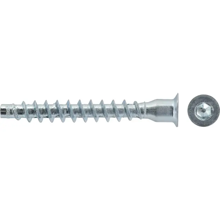 Мебельный оцинкованный шуруп-стяжка ЦКИ 7х70 100 шт. 62298