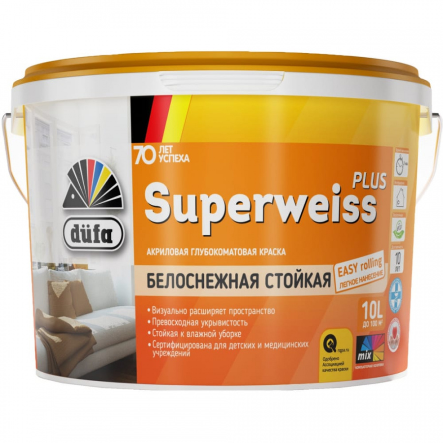 Краска Dufa Retail ВД SUPERWEISS PLUS