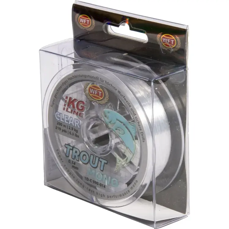 Леска WFT KG TROUT MONO Clear 200/014 1D-C-990-014