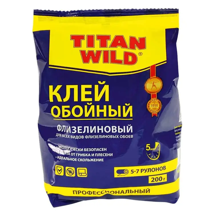 Обойный флизелиновый клей TITAN WILD TWF200SP Обойный флизелиновый клей TITAN WILD TWF200SP