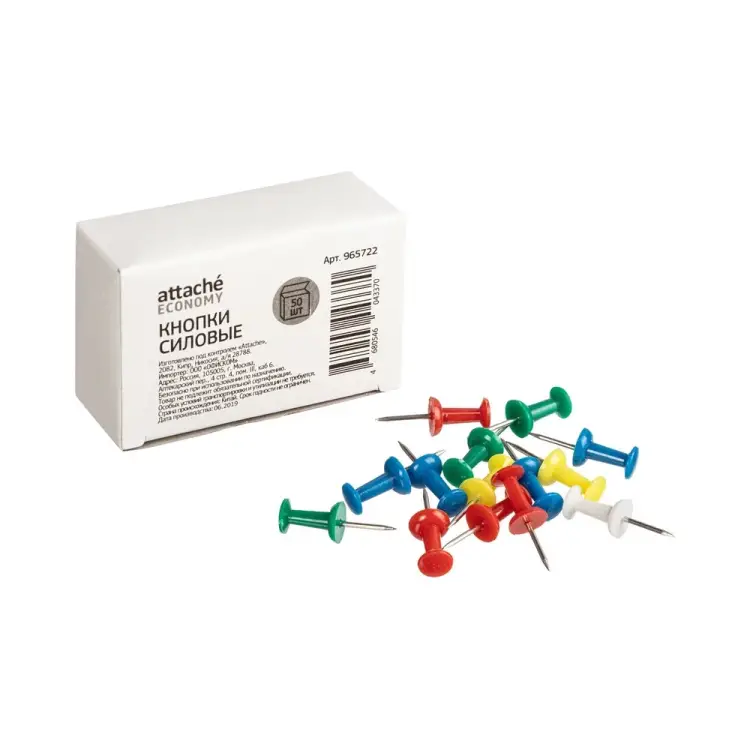 Силовые кнопки для пробковых досок Attache Economy 965722