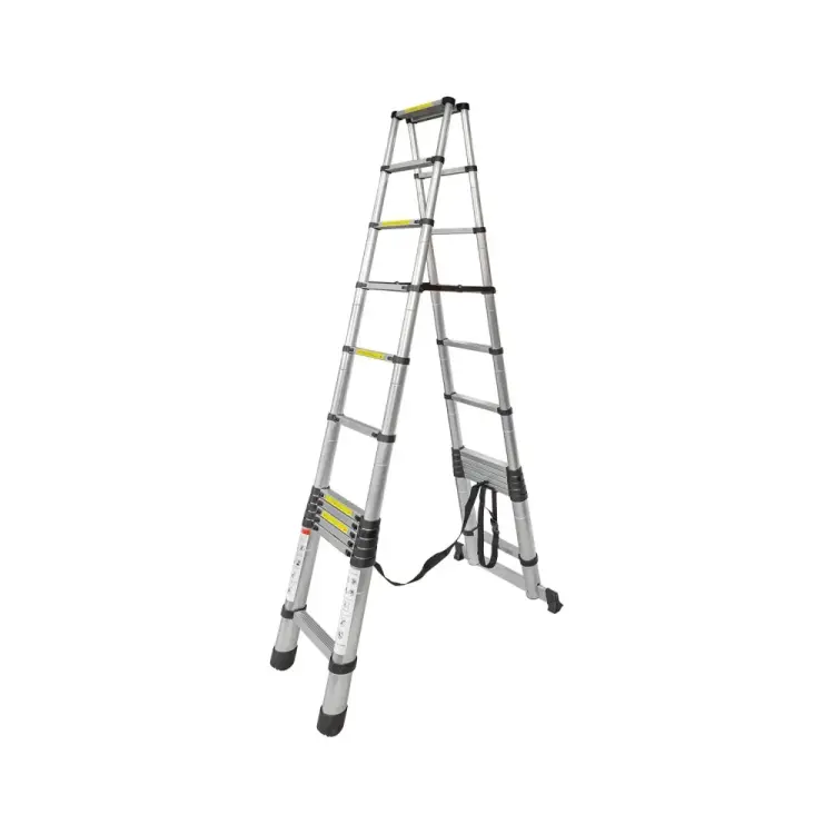 Телескопическая алюминиевая двухсекционная лестница-стремянка Forsage F-UP350-2