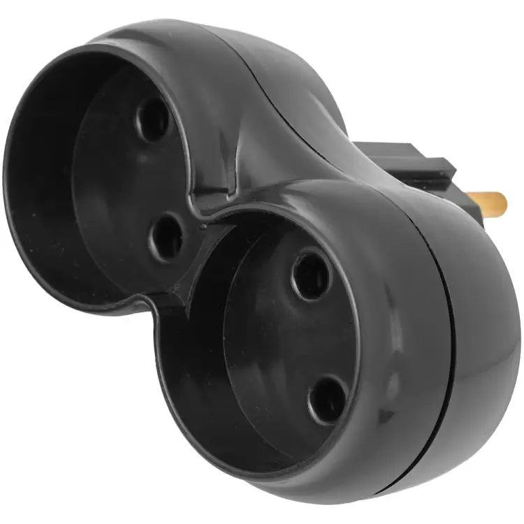 Двухместный разветвитель BYLECTRICA РВ16-374 черный