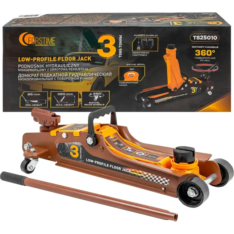 Подкатной гидравлический домкрат FORSTIME FT-T825010(61352)