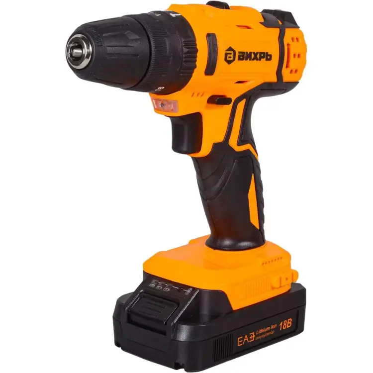 Ударная аккумуляторная дрель-шуруповерт Вихрь ДА-18Л-2кУ 72/14/17 Ударная аккумуляторная дрель-шуруповерт Вихрь ДА-18Л-2кУ 72/14/17