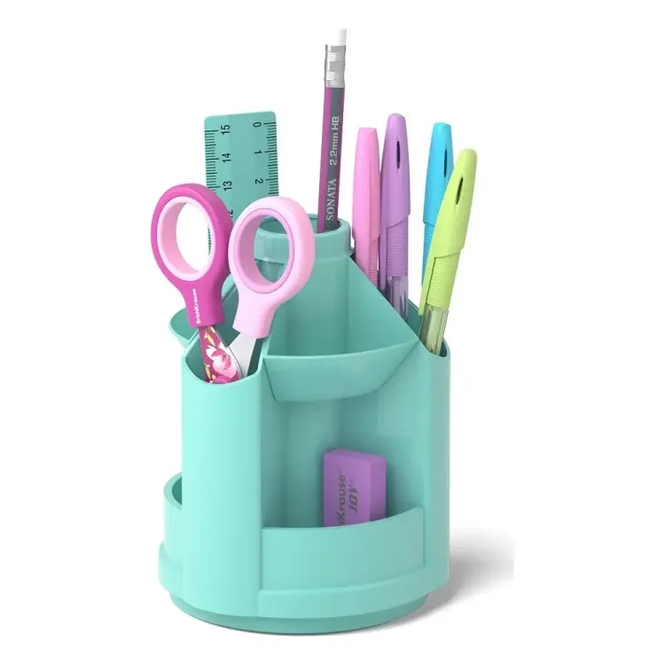 Вращающийся пластиковый настольный набор ErichKrause Mini Desk Pastel Mint 53690