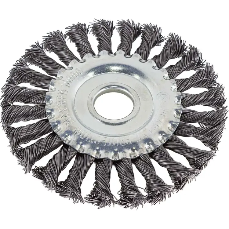Стальная витая дисковая кордщетка для ушм Rockforce RF-BWF105(29088) Стальная витая дисковая кордщетка для ушм Rockforce RF-BWF105(29088)