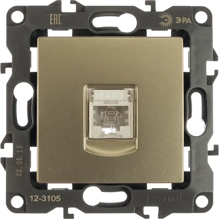 Телефонная розетка ЭРА Эра12 12310504 Б0014714