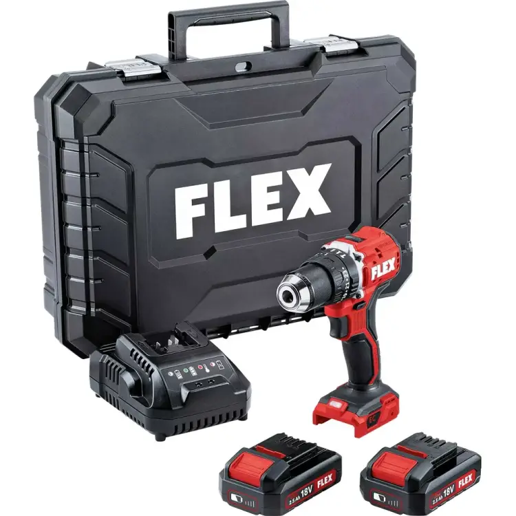 Аккумуляторный ударная дрель шуруповерт FLEX PD 2G 18.0 ec LD/2.5 set 519057