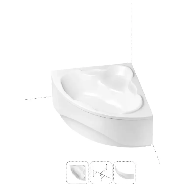 Угловая акриловая ванна Lavinia Boho Elegant S2-37050140