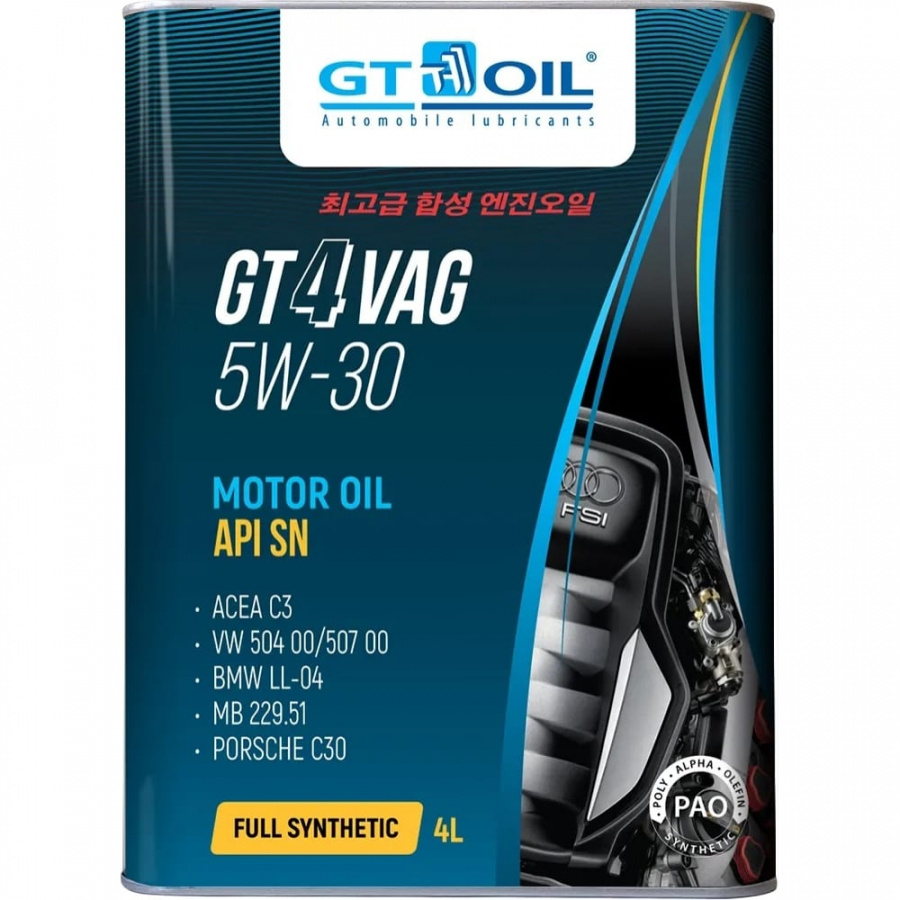 Масло GT OIL gt 4 vag, sae 5w-30, api sn