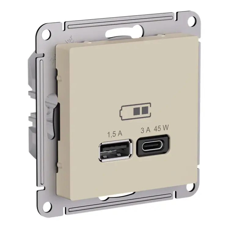 Песочный розетка usb Systeme Electric ATN001229