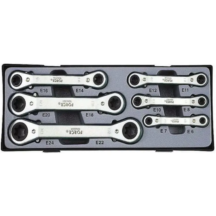 Набор накидных трещоточных ключей FORCE T50617 Набор накидных трещоточных ключей FORCE T50617