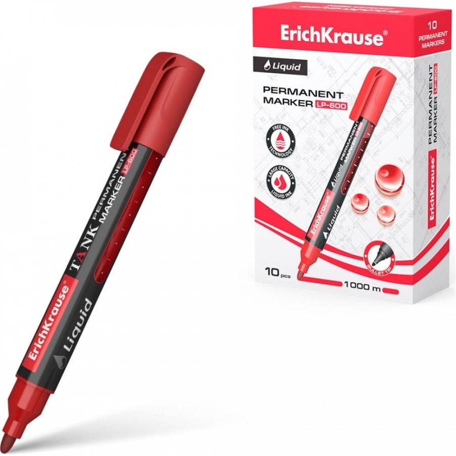 Перманентный маркер ErichKrause Liquid LP-600