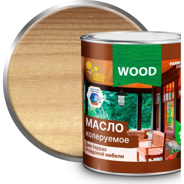 Колеруемое масло для террас и садовой мебели Farbitex 4300005761