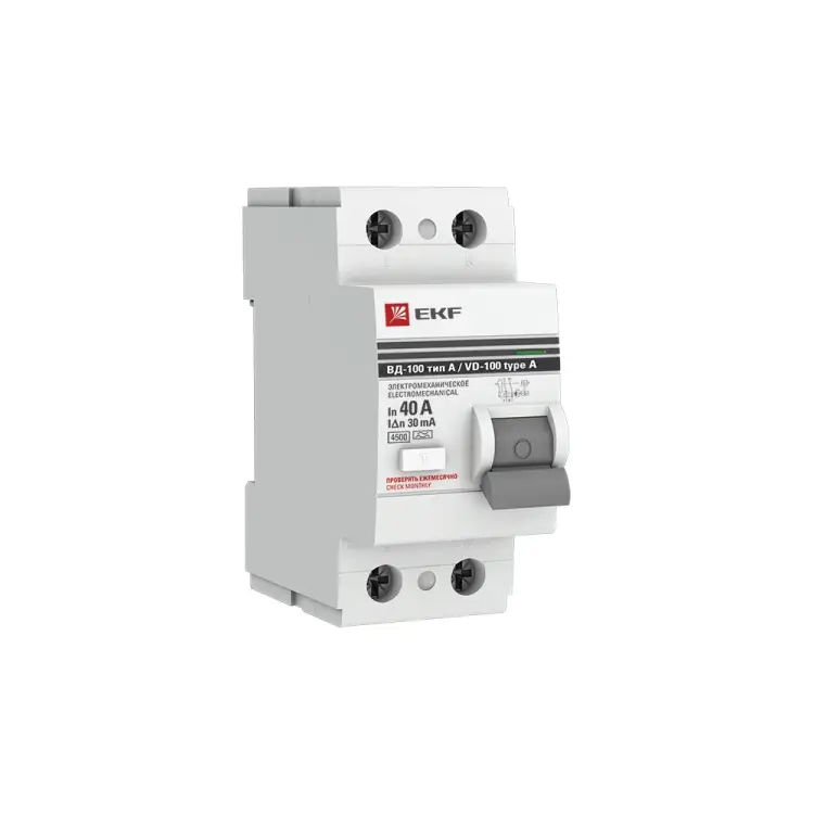Устройство защитного отключения EKF ВД-100 PROxima elcb-2-40-30-em-a-pro