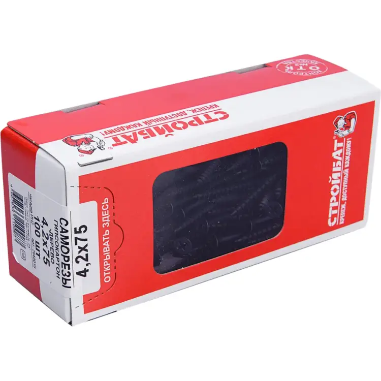 Саморезы гипсокартон-дерево Стройбат 4.2x75 мм (100 шт.) 0 74991