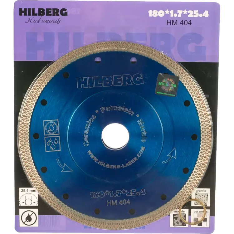 Ультратонкий отрезной алмазный диск Hilberg Hilberg HM404 Ультратонкий отрезной алмазный диск Hilberg Hilberg HM404