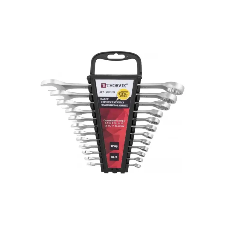 Набор гаечных комбинированных ключей THORVIK W3S12PR ARC 52605 Набор гаечных комбинированных ключей THORVIK W3S12PR ARC 52605