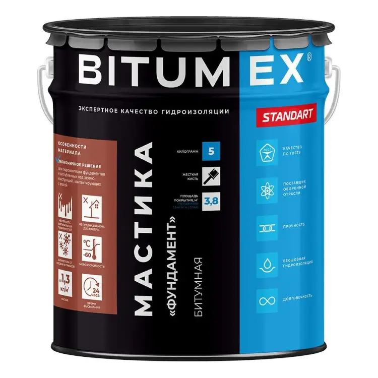 Битумная мастика BITUMEX Фундамент МБ-007