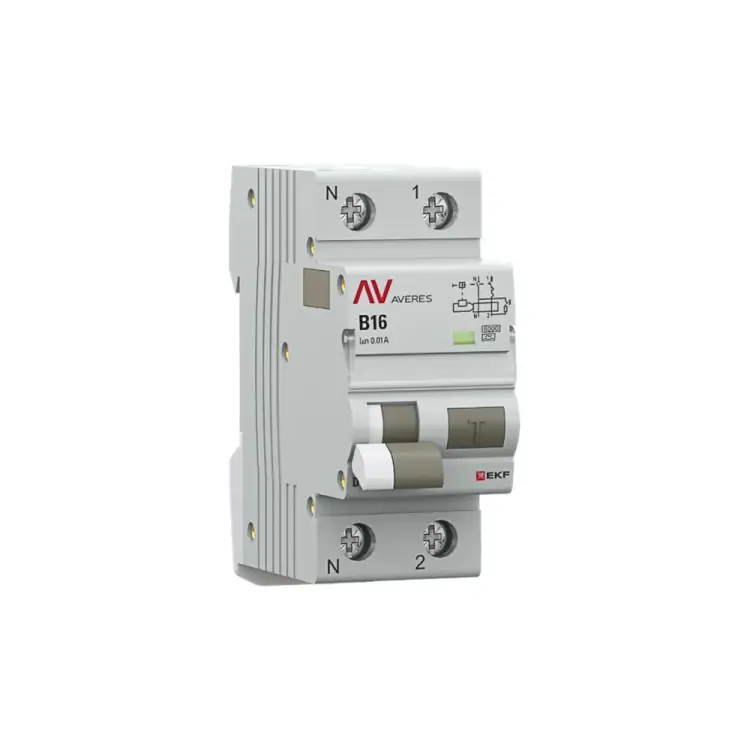 Автоматический выключатель дифференциального тока EKF DVA-6 AVERES rcbo6-1pn-16B-10-a-av