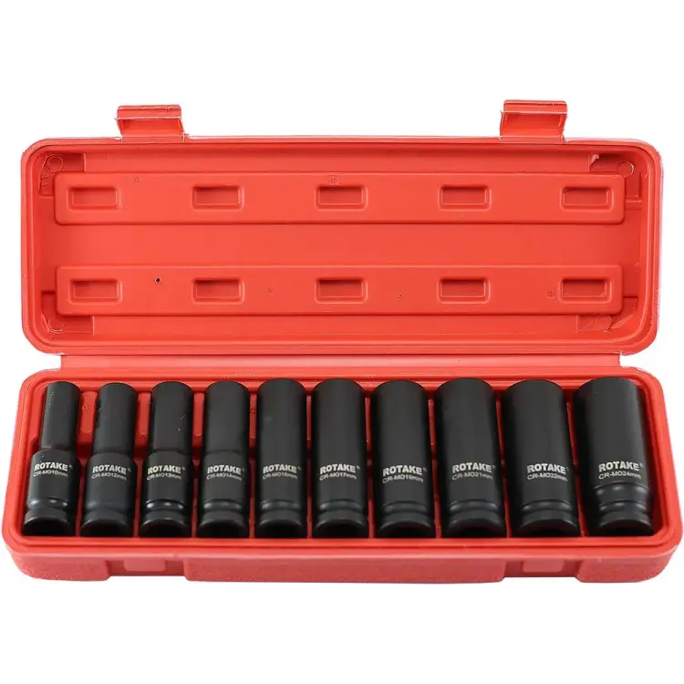 Набор ударных головок глубоких шестигранных Rotake RT-031K