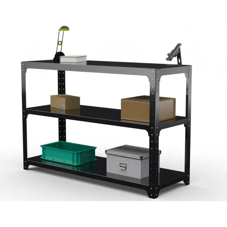 Стол-верстак ООО Металекс KIT 950х1300х400 мм, две полки, черный 205426