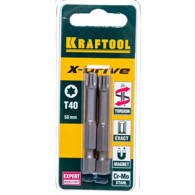 Торсионные кованые биты KRAFTOOL EXPERT 26125-40-50-2 Торсионные кованые биты KRAFTOOL EXPERT 26125-40-50-2