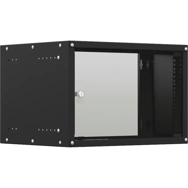 Настенный телекоммуникационный шкаф NTSS LIME 6U 550x350x370мм, 2 профиля 19, дверь стеклянная, боковые стенки несъемные, разобранный, черный NTSS-WL6U5535GS-BL Настенный телекоммуникационный шкаф NTSS LIME 6U 550x350x370мм, 2 профиля 19, дверь стеклянная, боковые стенки несъемные, разобранный, черный NTSS-WL6U5535GS-BL