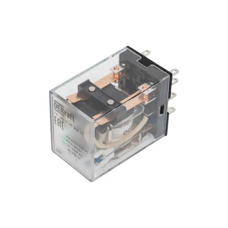 Двухконтактное промежуточное реле DEKraft пр-102 23840DEK