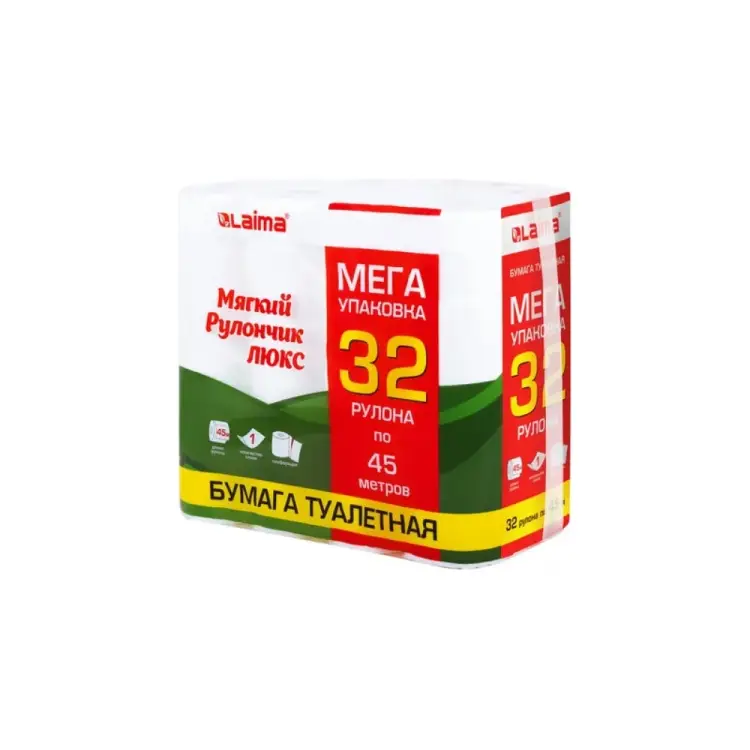 Туалетная бумага LAIMA Мягкий Рулончик Люкс 114736 Туалетная бумага LAIMA Мягкий Рулончик Люкс 114736