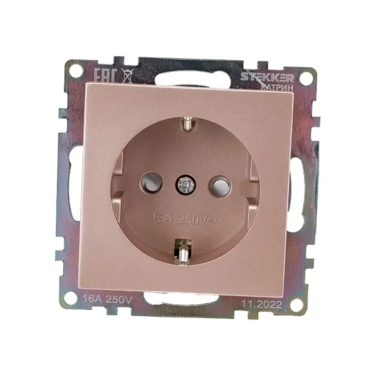 Одноместная розетка STEKKER Катрин GLS16-7110-02 39596