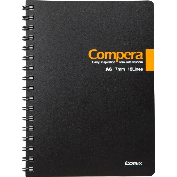 Блокнот COMIX Compera Bond CPA6507 BLK/OR