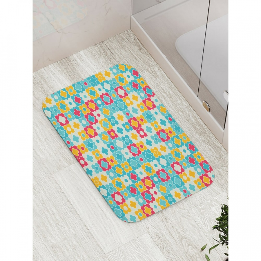 Противоскользящий коврик для ванной, сауны, бассейна JOYARTY Цветной орнамент
