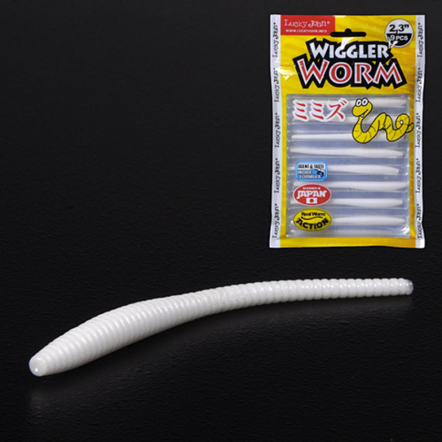 Съедобные искусственные слаги Lucky John LJ Pro Series WIGGLER WORM