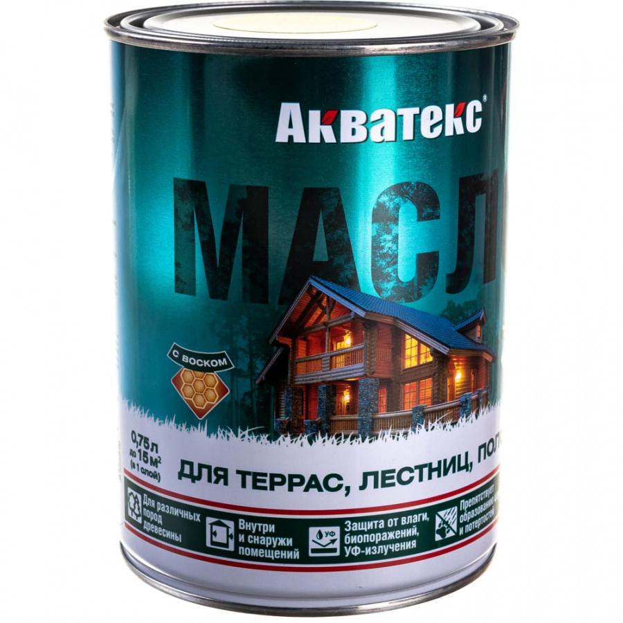 Масло для террас лестниц полов Акватекс 205703