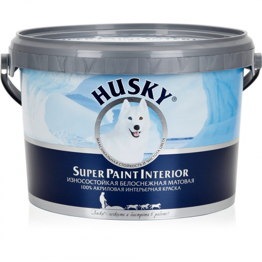 Краска интерьерная Husky super Paint Interior матовая колеруемая 10 л