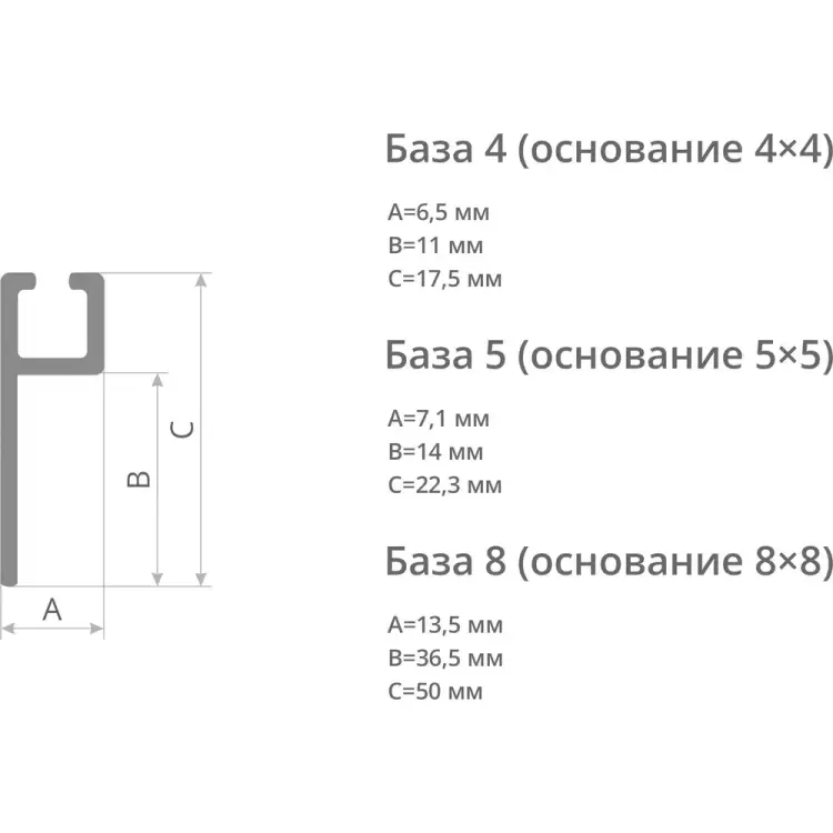 Алюминиевый профиль Mebax 00-00002111
