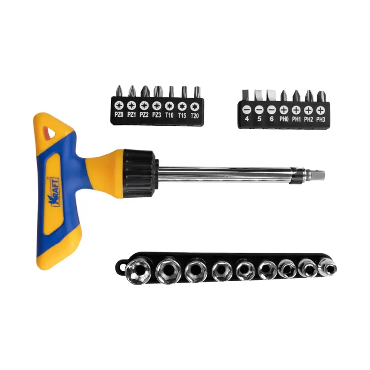 Т-образная реверсивная отвертка KRAFT KT 701040 Т-образная реверсивная отвертка KRAFT KT 701040