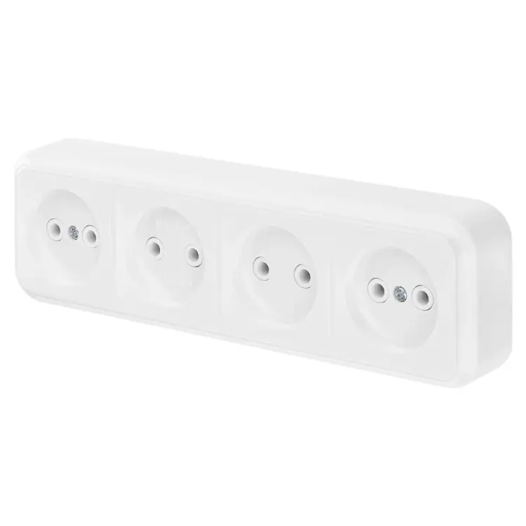 Четырехместная розетка BYLECTRICA ПРАЛЕСКА РА16-264