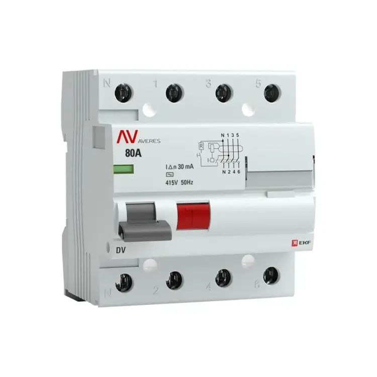 Устройство защитного отключения EKF DV AVERES rccb-4-80-30-ac-av