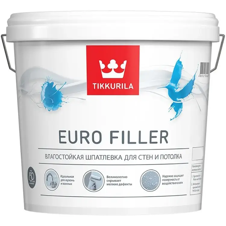 Влагостойкая шпаклевка Tikkurila Евро Филлер 700012221