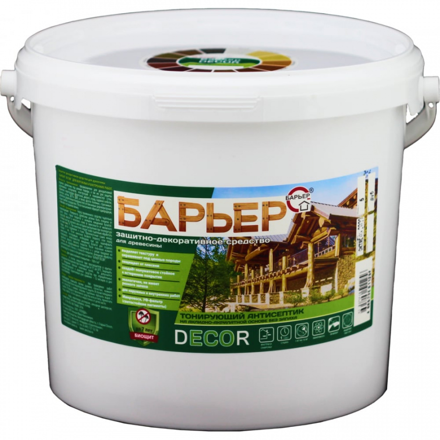 Защитно-декоративный антисептик БАРЬЕР DECOR