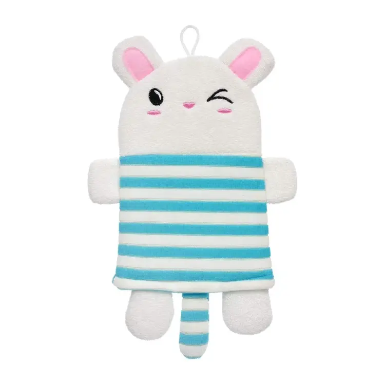 Мочалка варежка для бани и сауны Банные штучки Зайчик в матроске 41455 Мочалка варежка для бани и сауны Банные штучки Зайчик в матроске 41455