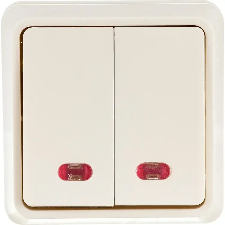 Двухклавишный выключатель IEK ОКТАВА EVO21-K33-10-DC