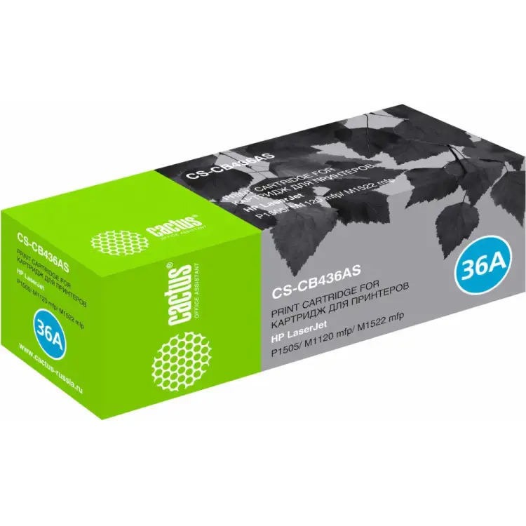 Лазерный картридж для hp lj p1505/ m1120/m1522 Cactus cb436a 852536 Лазерный картридж для hp lj p1505/ m1120/m1522 Cactus cb436a 852536