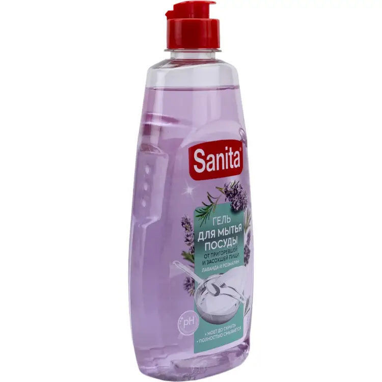 Гель для мытья посуды от засохшей пищи и жира Sanita 27859