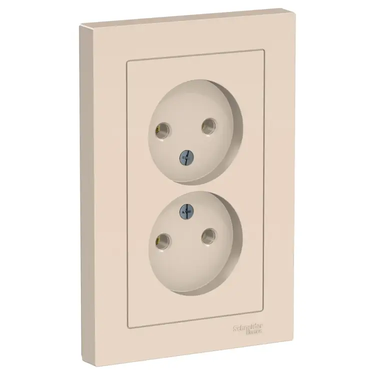 Двойная розетка Systeme Electric AtlasDesign ATN000220