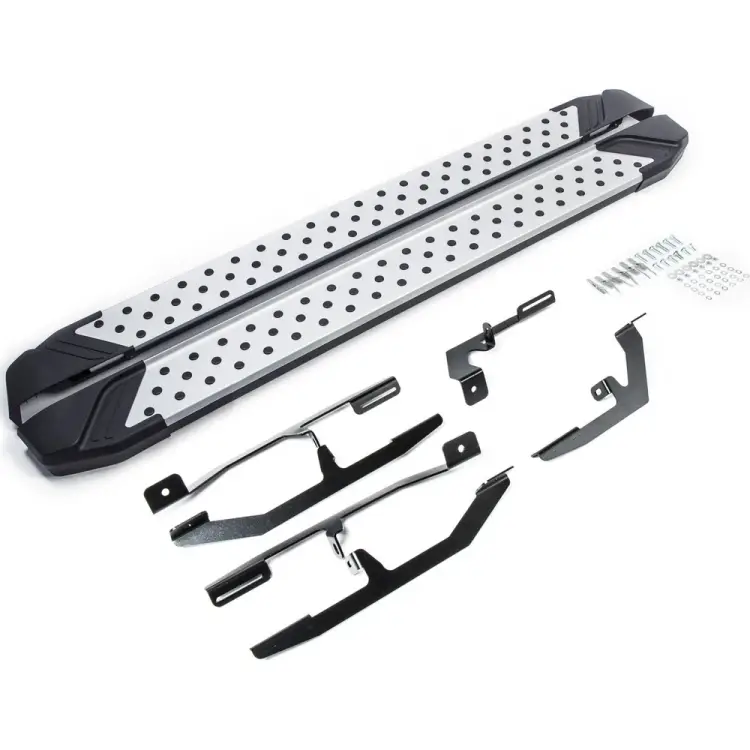 Пороги на автомобиль для Kia Soul II рестайлинг 2017-2019 г.в. Rival Bmw-Style D173AL.2804.1